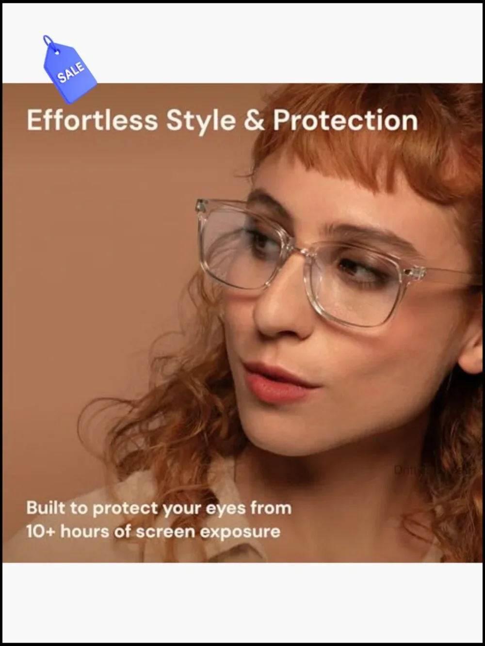 Blue Light Blocking Glasses for Women - 3 Pairs TR90 Square Full Rim